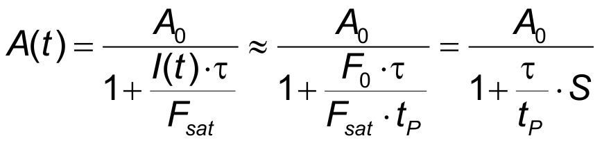 Saturation formula A(S)