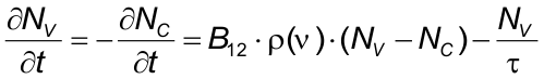 rate equation for electronic states