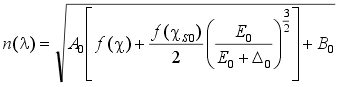 Formula refractive index of AlAs