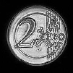 2 € coin, integrated spectrum image