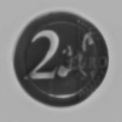 2 € coin, THz amplitude image